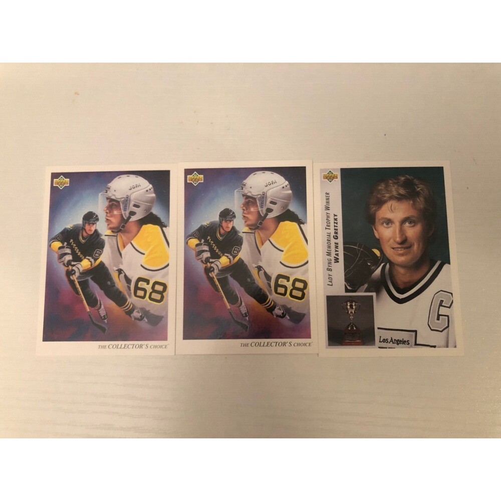 Upper‎ Deck NHL Hockey Cards 1- Gretzky & 2-Jagr (3 cards)